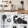 Dreo Fan for Bedroom, 80° Oscillating Standing Fan, 25dB Quiet, 80ft Pedestal Fans for Home Office, 90° Manual Vertical, 3 Speeds, Remote, 34-41" Adjustable Height, Air Circulator - Image 8