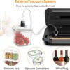 MegaWise Vacuum Sealer Machine | 80kPa Suction Power| Bags and Cutter Included | Compact One-Touch Automatic Food Sealer with External Vacuum System | Dry Moist Fresh Modes for All Saving needs - Image 5