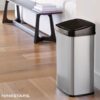 NINESTARS DZT-50-28 Automatic Touchless Motion Sensor Rectangular Trash Can, 13 Gal, Black Trim - Image 7