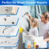 Drywall Repair Kit, Drywall Patch Repair Kit with 8.8OZ White Wall Repair Putty, Scraper Sandpapers Gloves for Heavy Duty Plaster Wall Repair, Easy to Fill Holes in Home Wall & Quick Repair Crack - Image 5