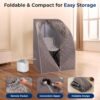 SereneLife Portable Sauna for Home, Steam Sauna Tent with 2L Steamer, Folding Sauna Chair, Compact Personal Rejuvenation Sauna, Remote Control in-Home Spa, 40" x 34" - inch (Gray) - Image 3