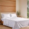 RUVANTI 100% Organic Cotton Sheets Queen Size Set, 4 Pieces, Soft & Breathable Percale Weave Bedding, Deep Pocket 16" Hotel Standard, Crisp Cool Feeling, Durable, Dyed Sheet, Obsessed Stems - Image 2