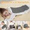 Heating Pad-Electric Heating Pads for Back,Neck,Abdomen,Moist Heated Pad for Shoulder,Knee,Hot Pad for Arms and Legs,Dry&Moist Heat & Auto Shut Off(Charcoal Gray, 12''×24') - Image 2