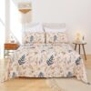 JSD Boho Floral Printed Sheet Set Queen Size 4 Piece, Soft Botanical Pattern Microfiber Sheets Extra Deep Pocket - Image 3