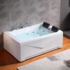 Empava Whirlpool Bathtub 71 Inch,2 Person Whirlpool Tubs With 16 Jets,Jetted Bathtub,Acrylic SPA Bath Tub,Hydro Massage Bathtub With Right Drain,3-Side Apron,White - Image 2