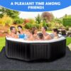 80 * 80 inch Round Hot Tub Mat, Extra Large Inflatable Hot Tub Pad Outdoor Indoor, Waterproof Slip-Proof Backing, Absorbent Spa Pool Ground Base Flooring Protector Mat for Hot Tub, Deck - Image 4