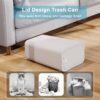 N. NETDOT 3 Pack 10L / 2.6 Gallon Small Trash Can with Lid, Bathroom Garbage Can with Pop-Up Lid, Waste Basket for Bathroom, Kitchen, Bedroom, Powder Room, Craft Room, Office, College (Off White) - Image 3