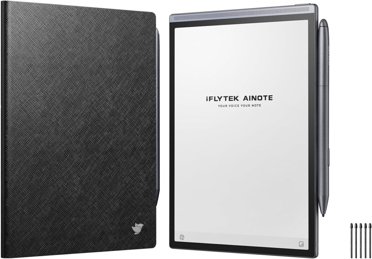 AINOTE Air 2 E Ink Tablet,Black Protective Case for iFLYTEK Paper Tablet 8.2",5 pcs Pen Refills for iFLYTEK Writing Tablet