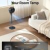 Dreo Fan for Bedroom, 80° Oscillating Standing Fan, 25dB Quiet, 80ft Pedestal Fans for Home Office, 90° Manual Vertical, 3 Speeds, Remote, 34-41" Adjustable Height, Air Circulator - Image 7