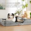 Bedsure Orthopedic Dog Bed for Extra Large Dogs - XL Washable Dog Sofa Beds Large, Supportive Foam Pet Couch Bed with Removable Washable Cover, Waterproof Lining and Nonskid Bottom, Grey - Image 8