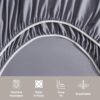 Nestl Split King Sheets for Adjustable Beds - 5 Piece Split King Sheets Set, Deep Pocket, Hotel Luxury, Extra Soft, Breathable and Cooling, Dark Grey Split King Bed Sheets - Image 7
