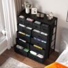 EnHomee Black Dresser for Bedroom with 12 Drawers Dressers & Chests of Drawers for Bedroom, Fabric Storage Dresser,11.9" D x 40.7" W x 43.8" H - Image 2