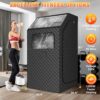 Upgraded Portable Steam Sauna, Portable Sauna Box for Home, Home Sauna Tent Full Body, 1200W 3L Steam Generator, 99 Minute Timer, Folding Chair, Remote Control Included(Black) - Image 3