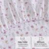 RUVANTI 100% Organic Cotton Sheets Queen Size Set, 4 Pieces, Soft & Breathable Percale Weave Bedding, Deep Pocket 16" Hotel Standard, Crisp Cool Feeling, Durable, Dyed Sheet, Obsessed Stems - Image 7