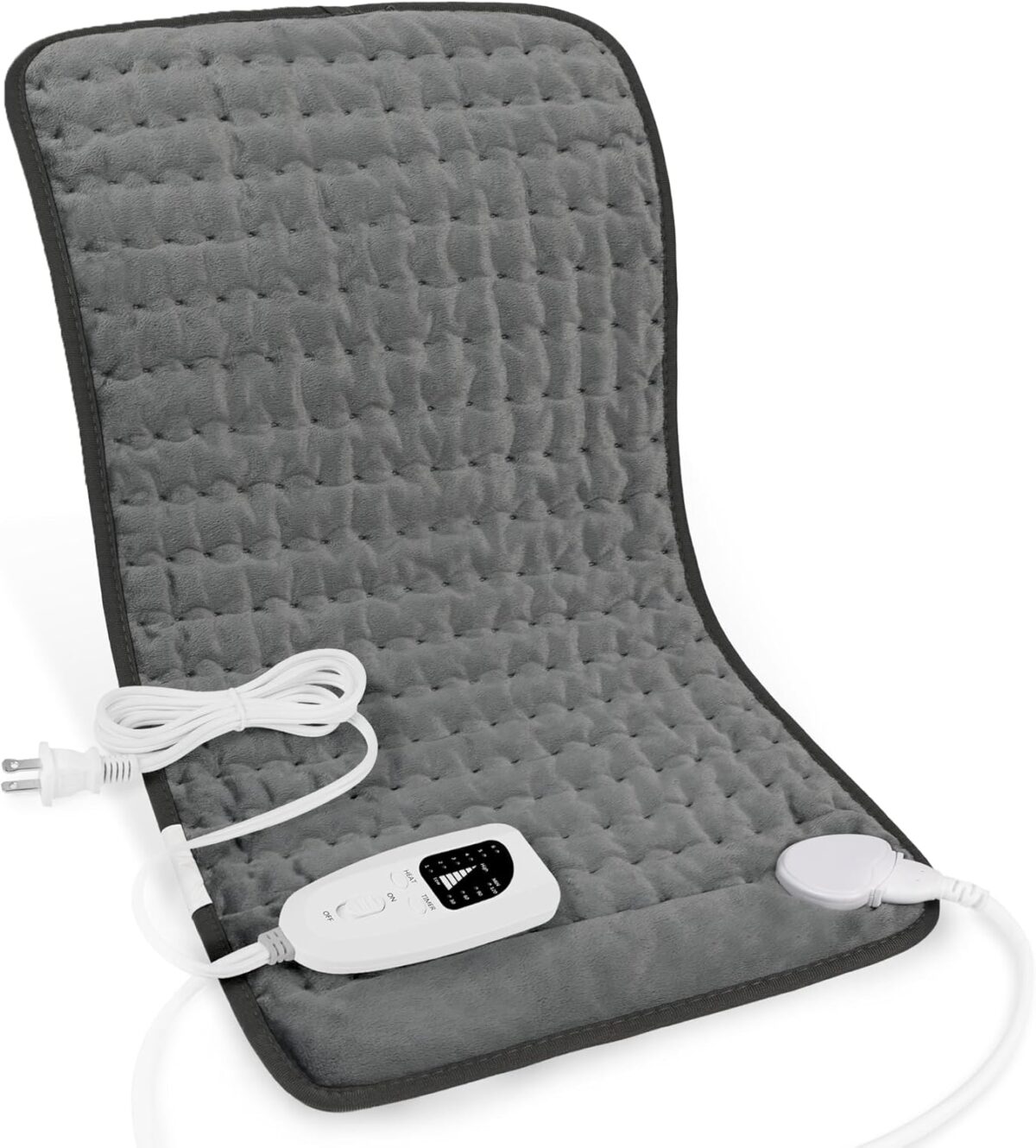 Heating Pad-Electric Heating Pads for Back,Neck,Abdomen,Moist Heated Pad for Shoulder,Knee,Hot Pad for Arms and Legs,Dry&Moist Heat & Auto Shut Off(Charcoal Gray, 12''×24')