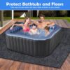80 * 80 inch Round Hot Tub Mat, Extra Large Inflatable Hot Tub Pad Outdoor Indoor, Waterproof Slip-Proof Backing, Absorbent Spa Pool Ground Base Flooring Protector Mat for Hot Tub, Deck - Image 3
