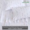 ZOYER 100% Cotton Sheets - Cooling & Crisp Full Size Percale Bed Sheets, 16" Deep Pockets Full Bedding Set, Lightweight & Breathable, Durable, 4 Pieces, Fairy Meadows - Image 4