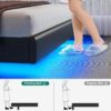 YITAHOME Queen Floating Bed Frame with Charging Station,LED Bed Frame with RGB Lighting and Headboard Storage,PU Upholstered Platform Bed Frame,Box Spring Not Required，Black - Image 5