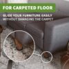 Furniture Sliders for Carpet 8 PCS - 3 1/2 inch Furniture Moving Slider Chair Legs Floors Protectors– Move Your Furniture Easy & Safely(for Carpet) - Image 3