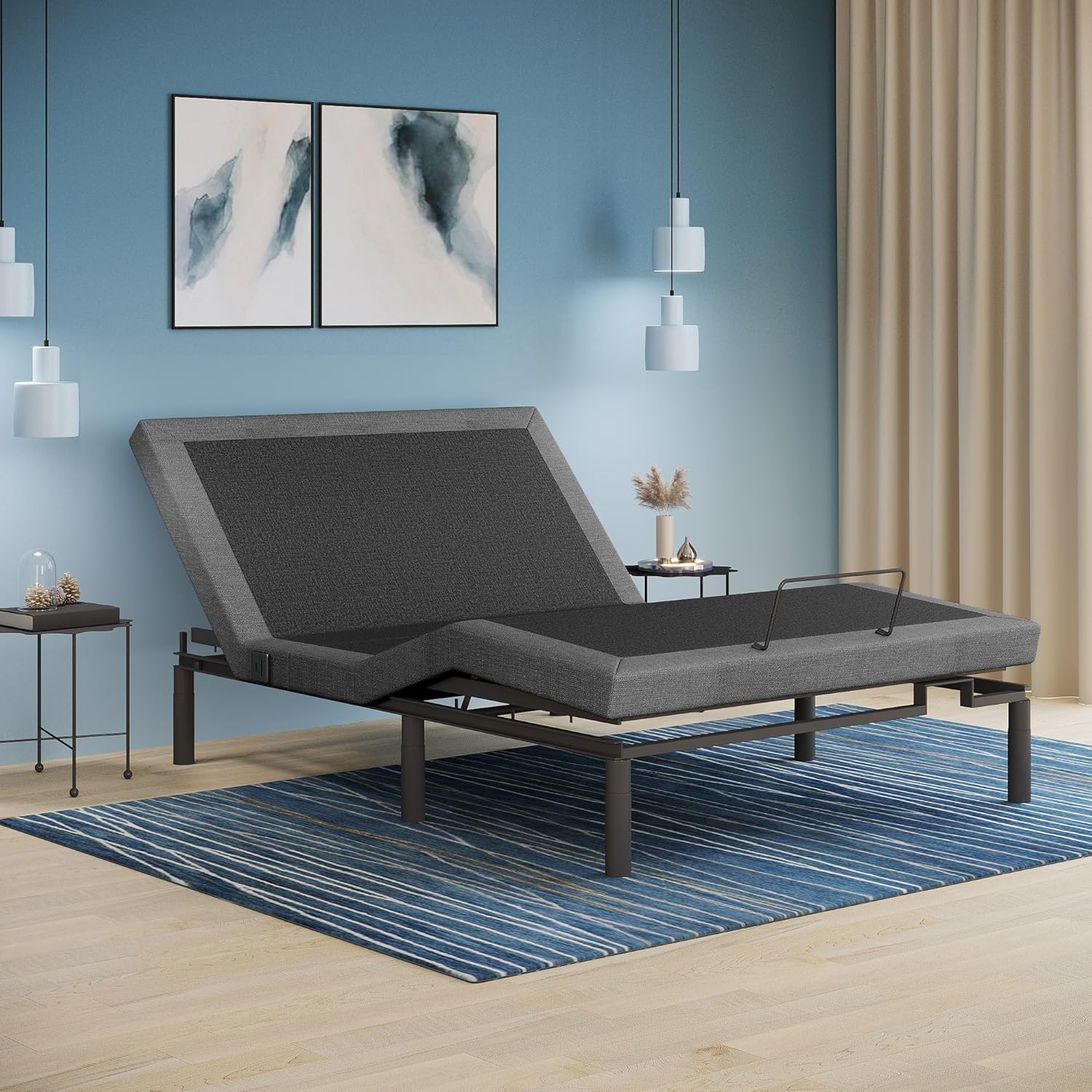 iDealBed 4i Custom Adjustable Bed Base, Wireless, Massage, Dual USB Charge, Nightlight, Zero-Gravity, Anti-Snore, Memory Pre-Sets, Queen