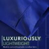 HC COLLECTION Queen Sheet Set, 4 pc Bed Sheets & Pillowcases Set - Machine Washable for Easy Care - Soft & Breathable All Season Microfiber Sheets with Deep Pockets - Royal Blue - Image 3