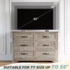 LIKIMIO Dresser for Bedroom, Modern 6 Drawer Double Dresser for Bedroom with Black Handle, Wide Wood Dressers & Chests of Drawers, 6 Drawer Dressers for Hallway, Gray - Image 7