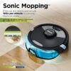 Shark Matrix Plus 2in1 Robot Vacuum & Mop with Sonic Mopping, Matrix Clean, Home Mapping, HEPA Bagless Self Empty Base, CleanEdge, for Pet Hair, Wifi, Black/Silver (RV2610WA) - Image 4