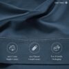 600 TC Queen Size Sheets Set - 100% Cotton Sheets Queen Size, Ultra Soft Fully Elasticized, Mercerized Cotton, Sateen Weave Soft & Comfy, Luxury Hotel Style Thick Sheets Queen Size - Dark Denim - Image 5