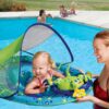 SwimWays Baby Spring Float Activity Center, Baby Pool Float with Canopy & UPF Protection, Pool Toys & Swimming Pool Accessories for Kids 9-24 Months, Green Octopus - Image 2