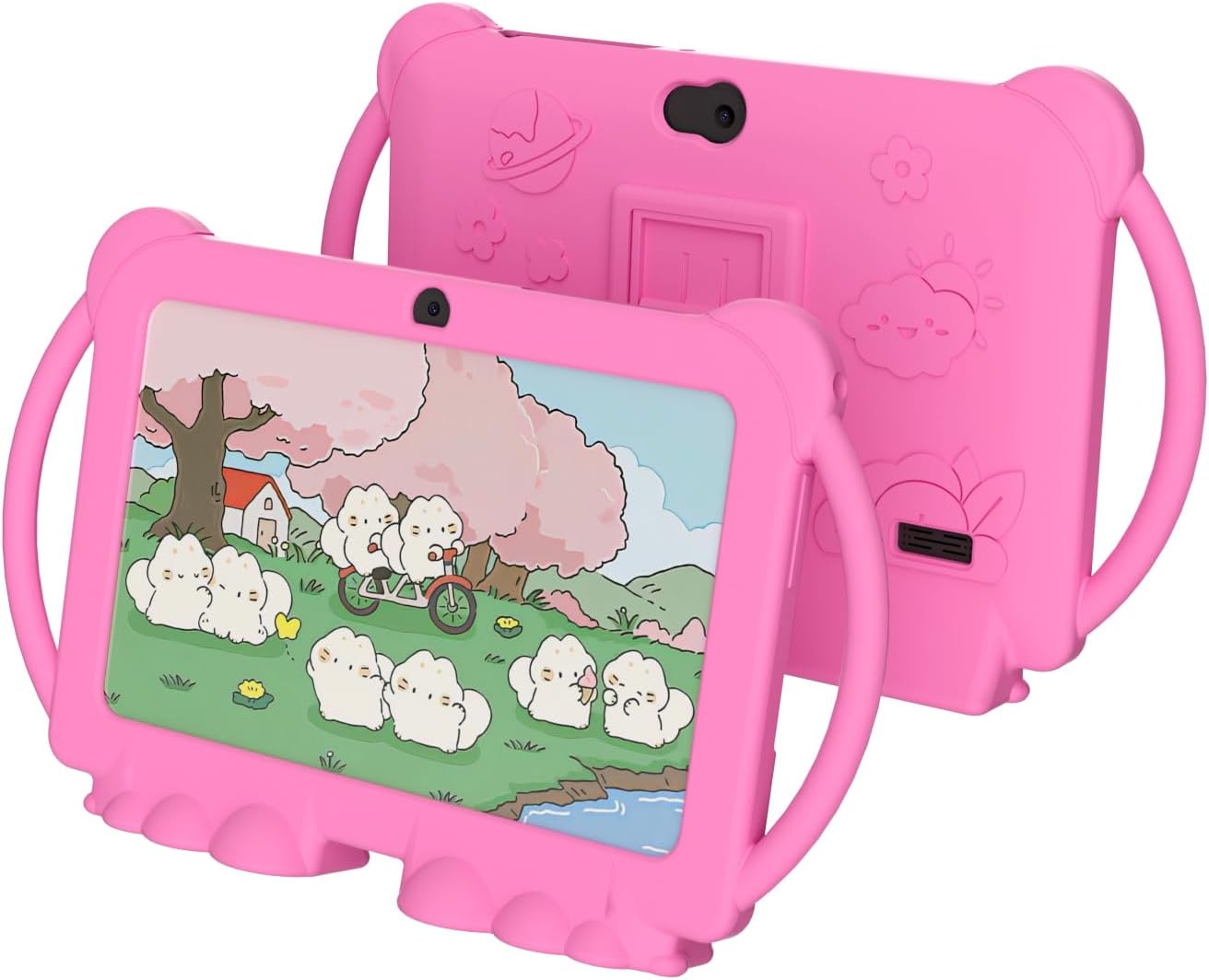 7 Inch Kids Tablet for Kids Android 12 Toddler Tablets Children Tablet for Girls boys with protective Cover 32GB+4GB WiFi Bluetooth Dual Camera Educationl Games Parental Control Kids Software.
