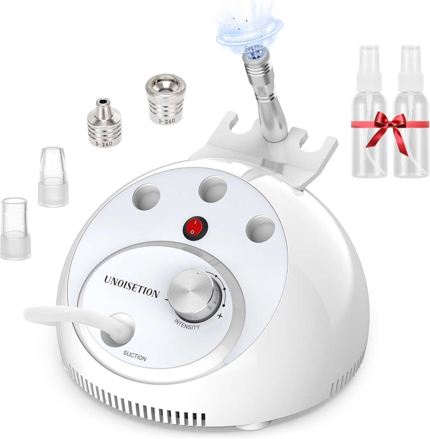 At-home Microdermabrasion Machine, UNOISETION 2 in 1 Dermabrasion Facial Machine for Exfoliation & Blackhead Removal, Diamond Micro Dermabrasion for Skin Care, Beauty Gifts for Women, White