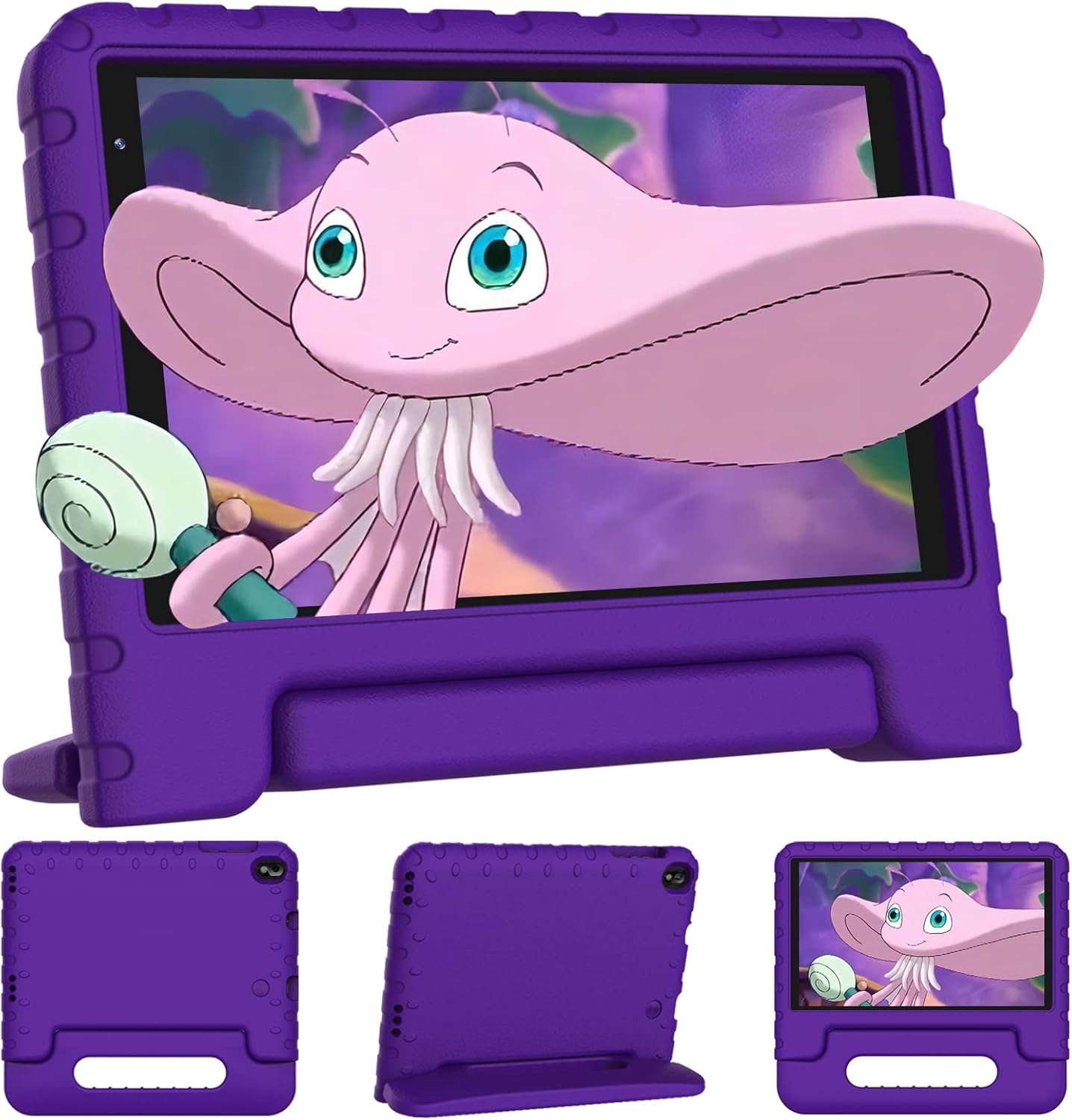 FACETEL Kids Tablet 8 inch Android 13 Tablet for Kids 7GB RAM 64GB ROM TF 512GB Parental Control, Puzzle Game, Bluetooth, Education, Dual Camera, Toddler Tablet with 3600mAh Netflix YouTube, Purple