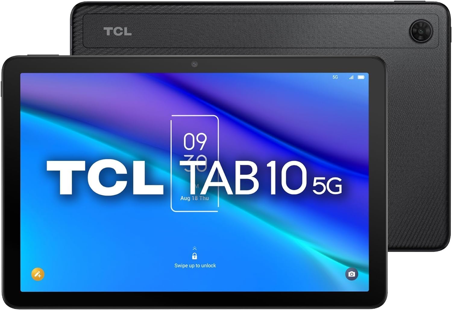 TCL TAB 10 5G - Android Tablet, 5G T-mobile Unlocked, Wi-Fi, 10”, 4GB RAM + 32GB Storage up to 512GB, Android 12, US Version, Gray