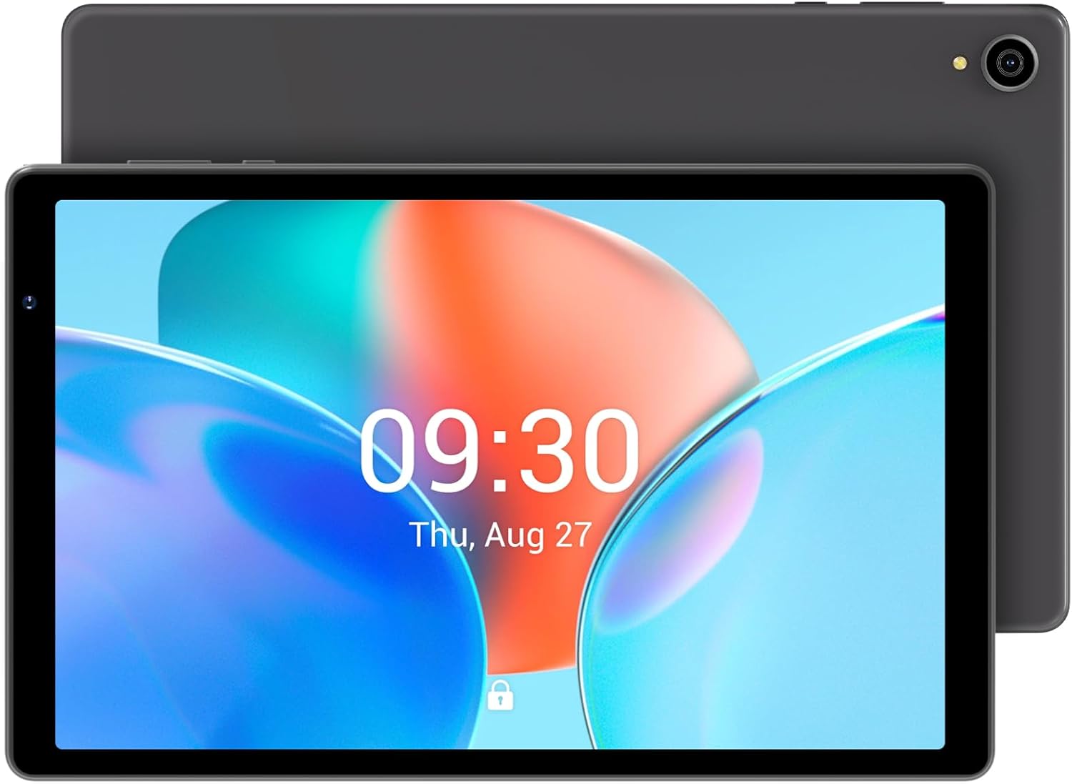ApoloSign Android Tablet, 10.1" Tablet with Octa-core Processor, HD IPS Touchscreen, 8GB RAM, 64GB ROM, 8-hr Battery, Wi-Fi6, BT5.0, Dual Camera, GMS, Split Screen Support (Space Gray)