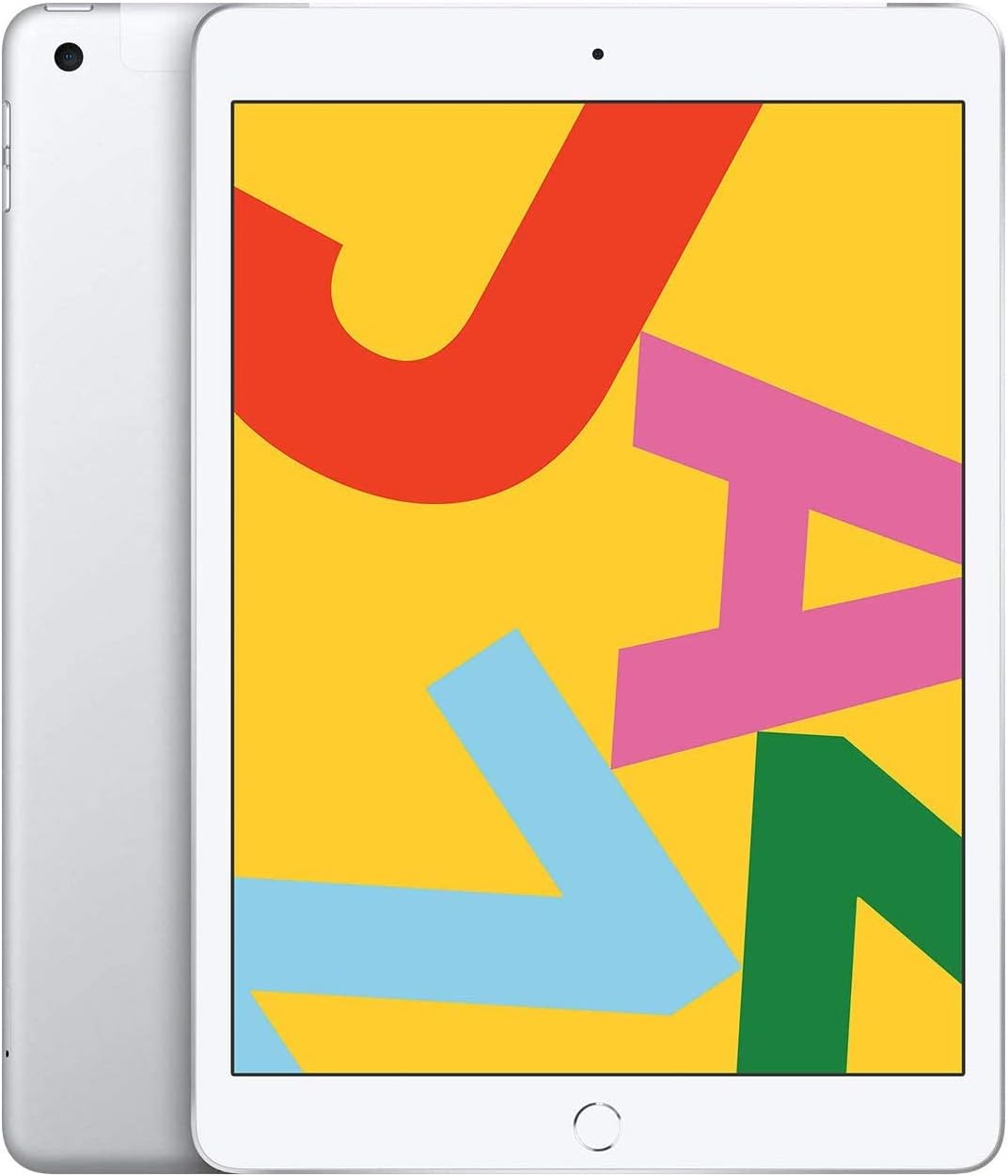Apple iPad 10.2 Inch (2019) Wi-Fi + Cellular 32 GB - Silver (Renewed)