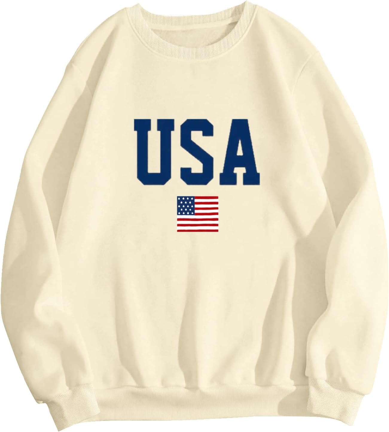 LovelyWholesale Women Graphic Crew Neck Sweatshirts Causal Long Sleeve Pullover Tops